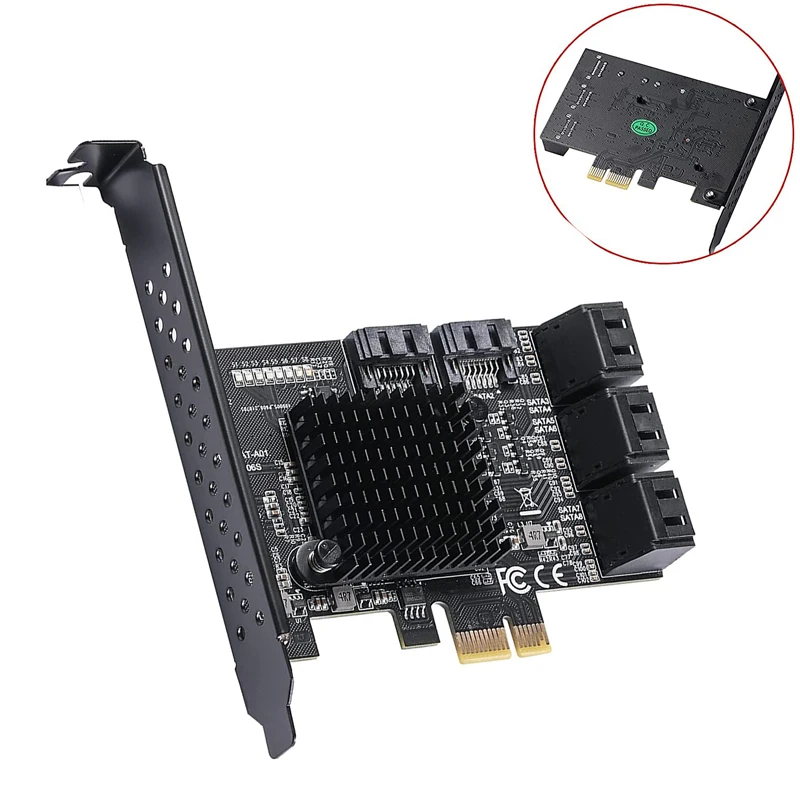 SCHEDA DI ESPANSIONE SATA da 1 a 5 porte SATA3.0 scheda madre 6 Gb/s adattatore hub riser EUR 75