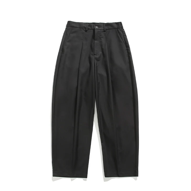 Grey Black Suit Pants Men Oversized Fashion Society Mens Dress Pants Korean Loose Wide Leg Pants Mens Office Formal Trousers 5