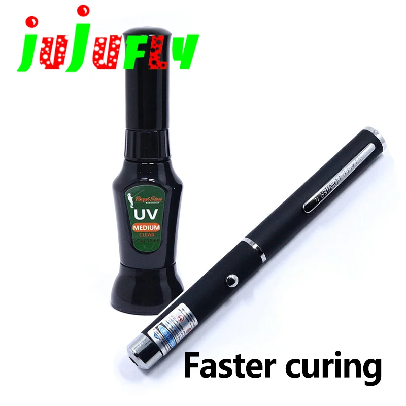 jujufly faster curing pointed light UV lamp ultraviolet laser pen or matched multiuse fly tying