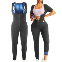 MrifDila Zip up Sauna Suit Women Body Shaper Suit Hot Thermal Shapewear Fat Burn Sweating Shapewear Sleeveless Body Suits Corset