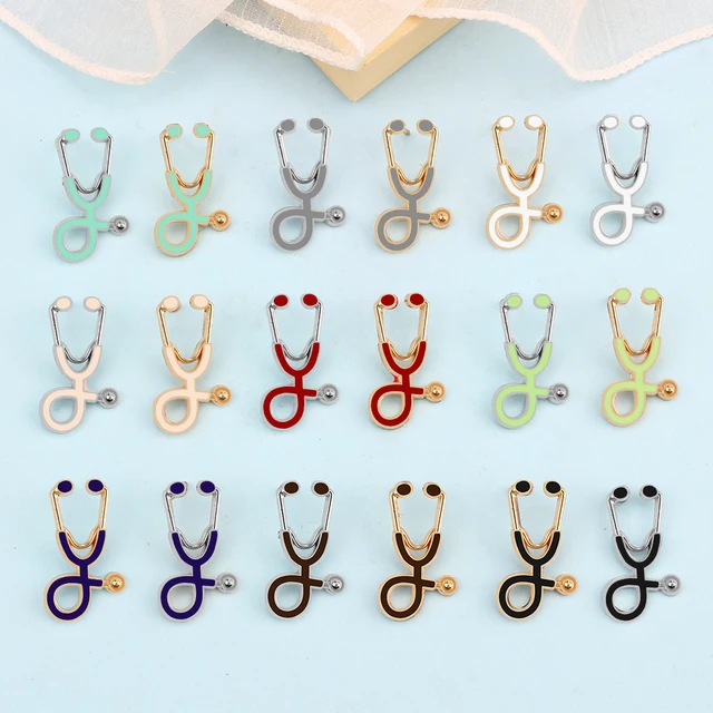 Medical Medicine Brooch Pin Stethoscope Electrocardiogram Heart Shaped Pin Nurse Doctor Backpack Lapel Jewelry – Buy The Best Products In The Online Store - Foto 7
