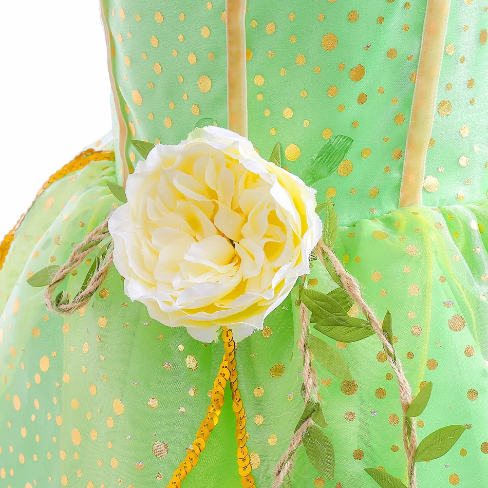 Vestito Principessa Elsa Bambina | Costume Completo Con Corona E Bacchetta | Per Feste E Carnevale - Foto 10