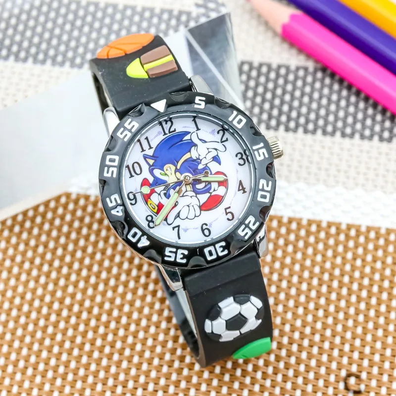 Sonický hodinky anime kreslený povaha ježek sonický trend móda dekorace křemen hodinky dětské narozeniny a vánoce dárky