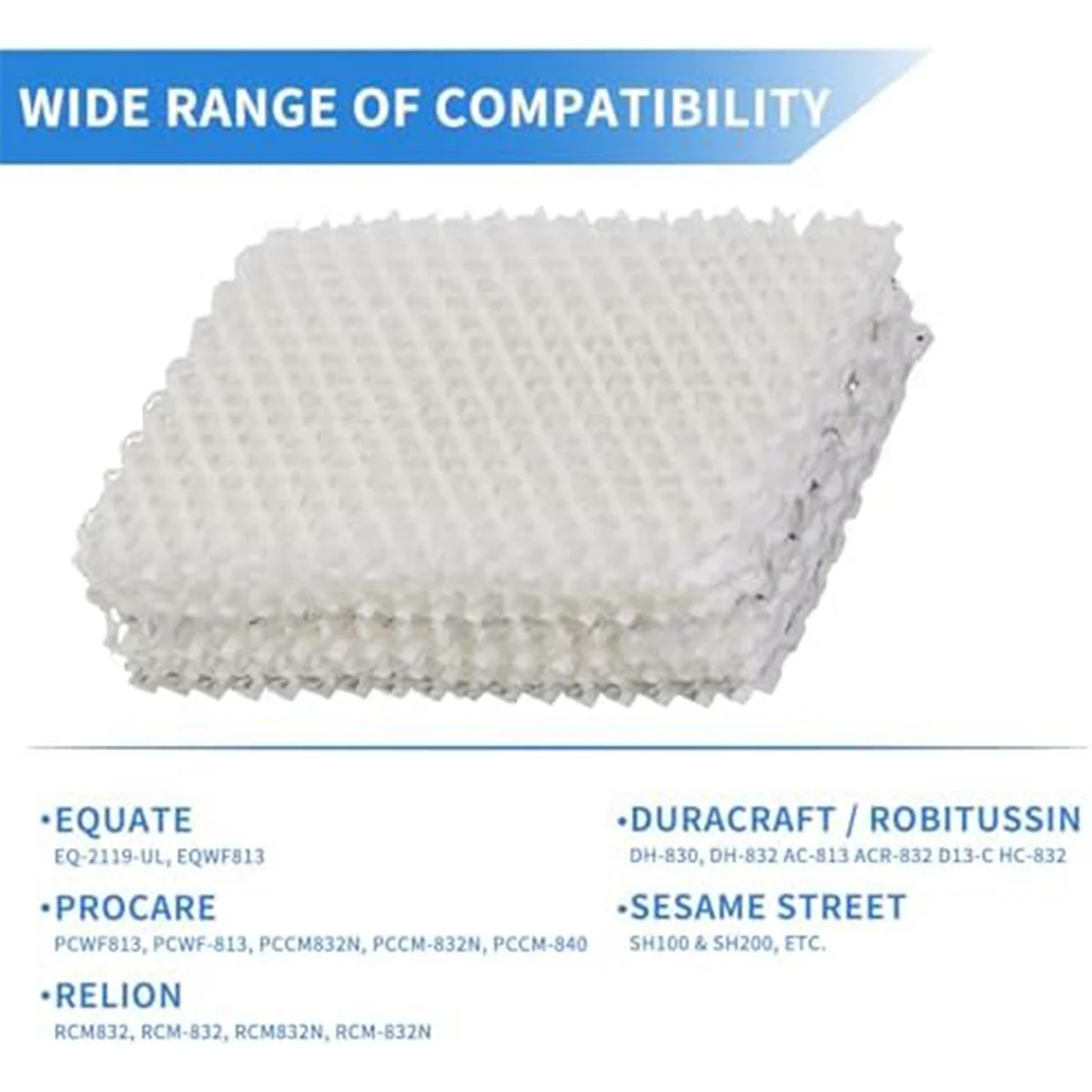 WF813 Humidifier Filter Replacement for Relion RCM-832 ProCare PCWF813 PCWF-813 PCCM-840 Cool Mist Humidifiers Filters