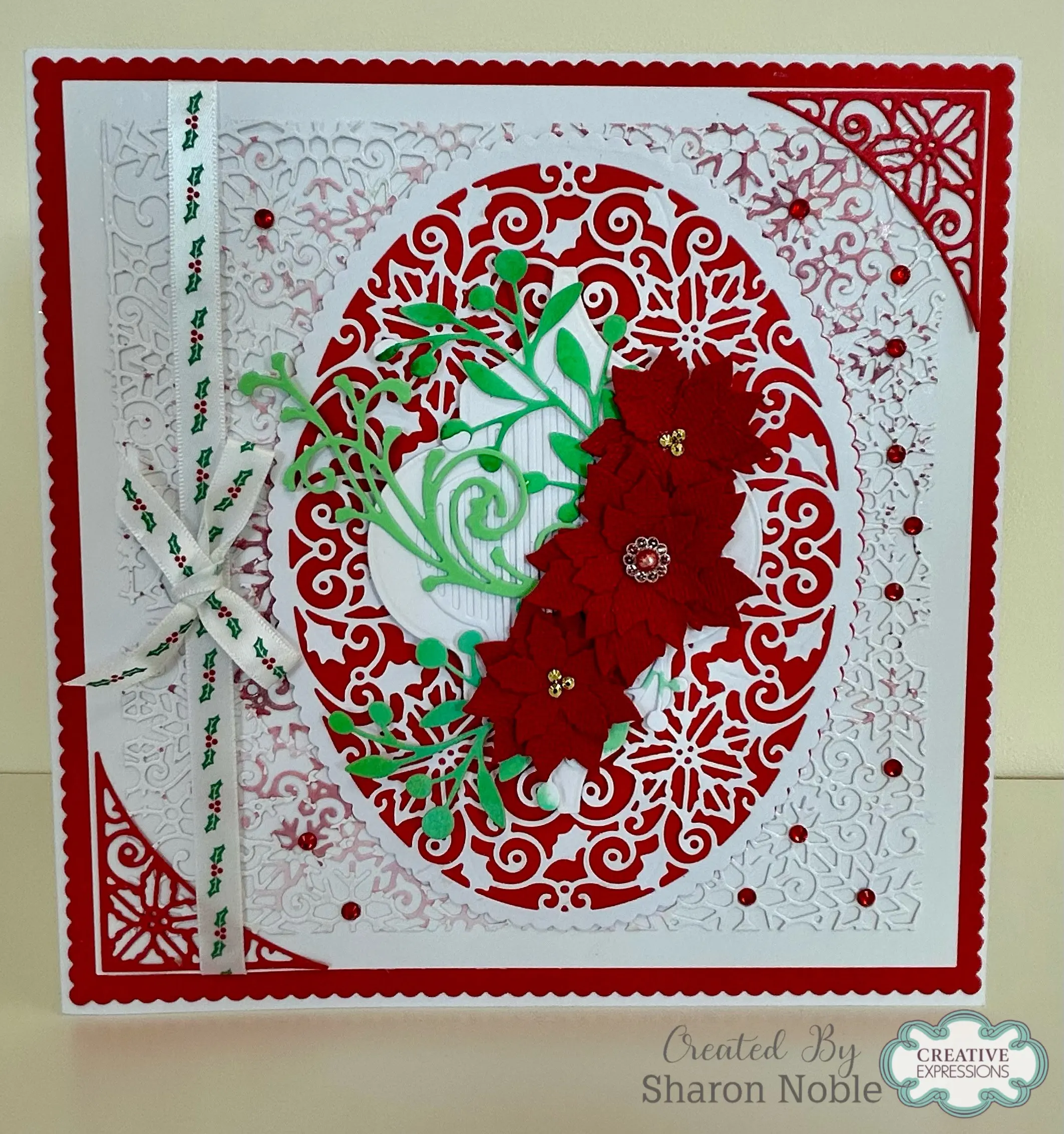 생일 축하합니다 나비 포인세티아 타원형 홀리 다이 DIY 스크랩북 카드 우편 크리스마스 창의적 표현 공예 다이