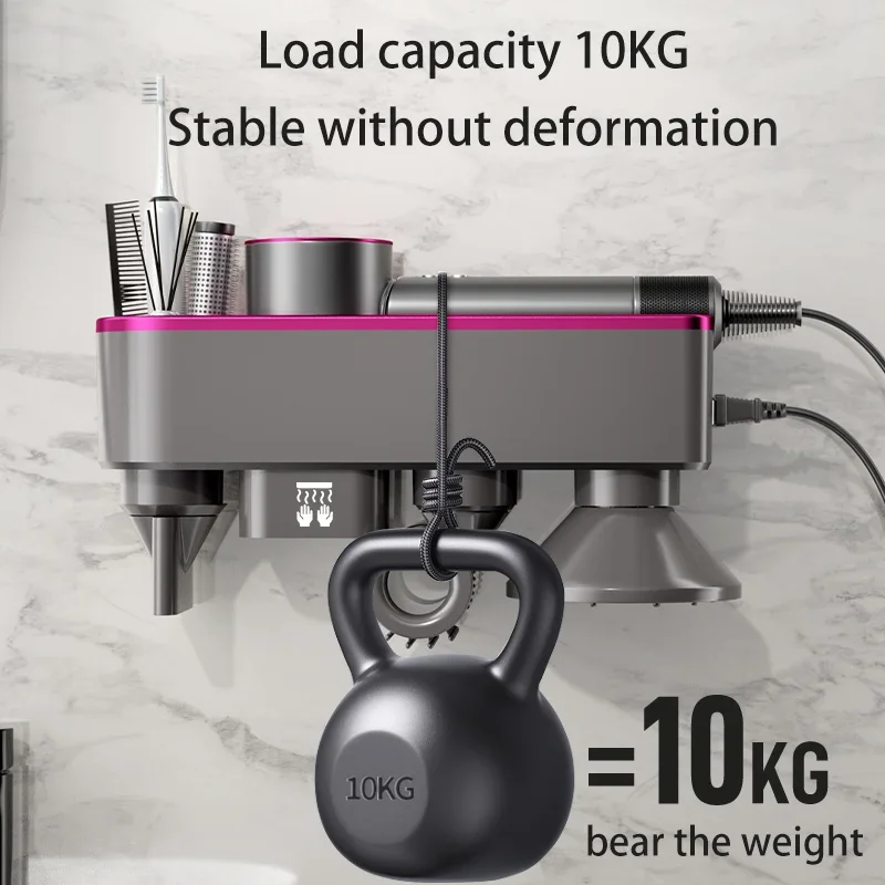 For Dyson Xiaomi Hair Dryer Rack Wall Mounted Hair Dryer Shelf Change Into Automatic Hand Dryer with Storage Box hanger 3