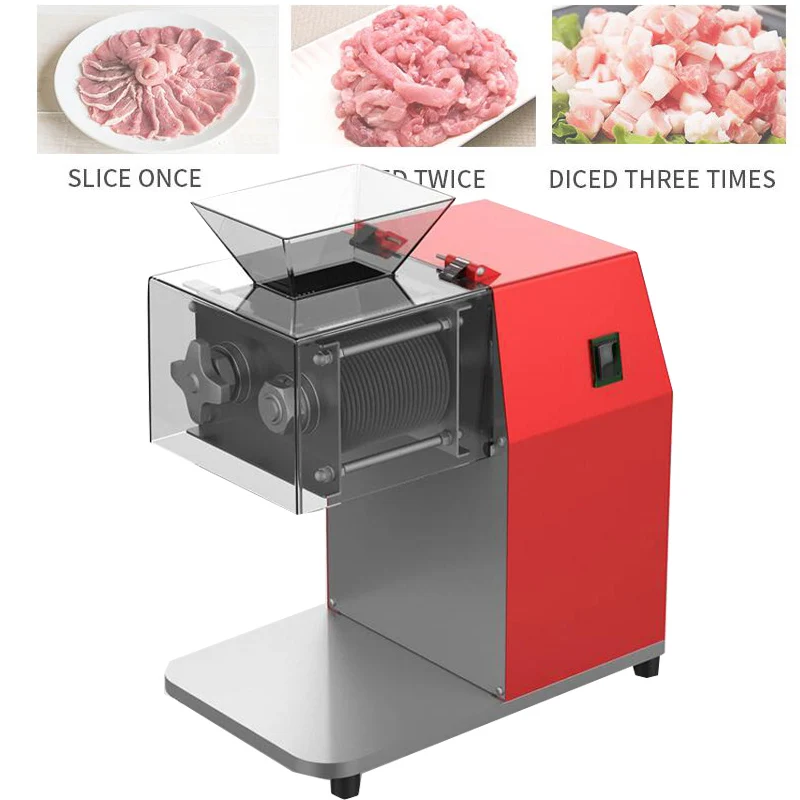

250kg/H Desktop Stainless Steel Meat Slicer Machine 110/220V Automatic Multifunctional meat cutting vegetable cutting machine