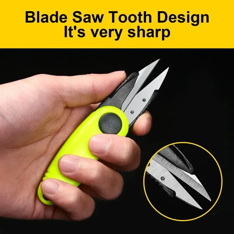 Quick Knot Tool Shrimp Shape Foldable Fishing Scissors 4