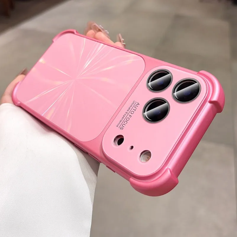Luxury 6D Colorful Laser Aurora Shockproof Phone Case with Air Soft Bumper & Glass Camera Protection