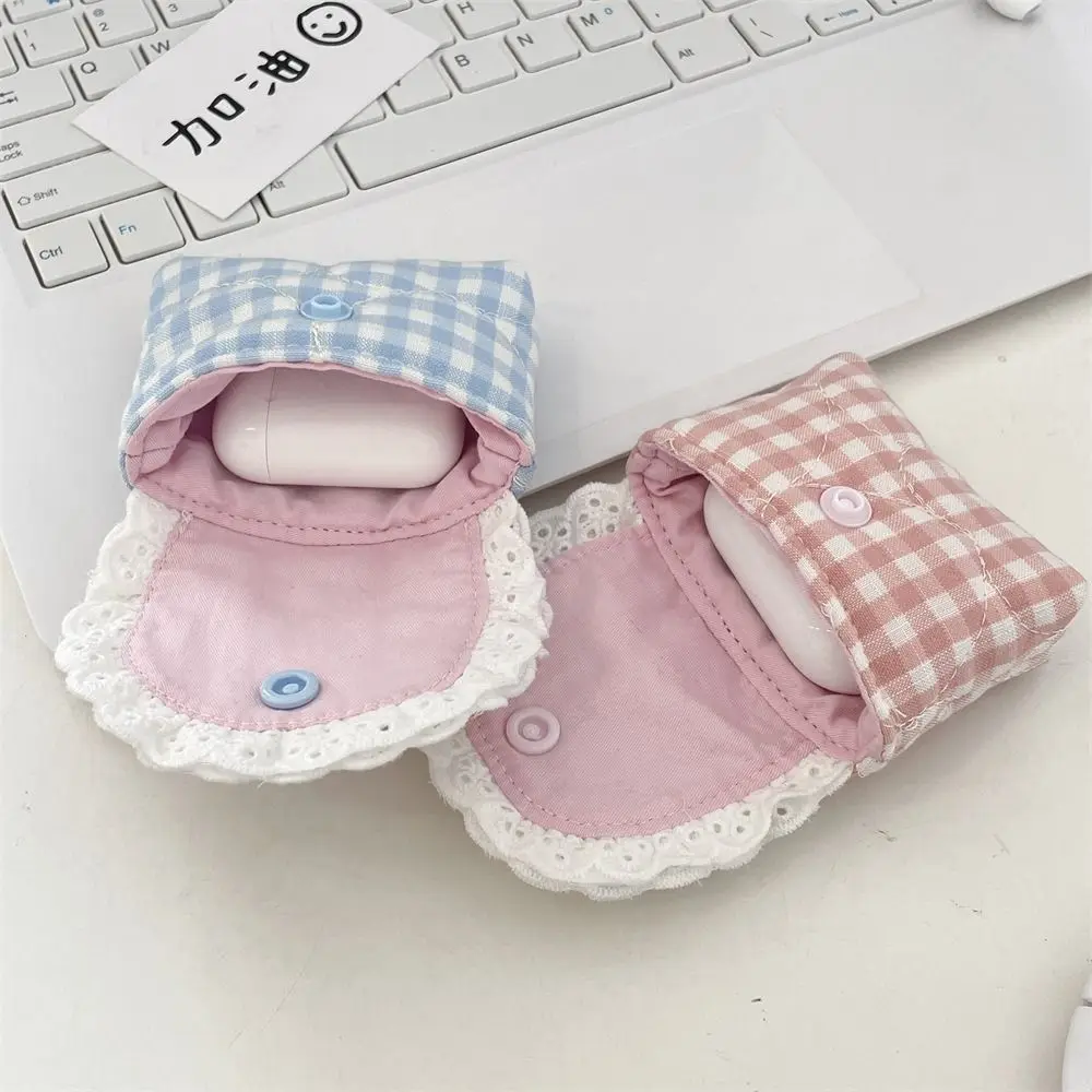 Cute Mini Earphone Storage Bag Multifunctional Keychain Headphone Case Pouch Portable Polyester Small Wallet