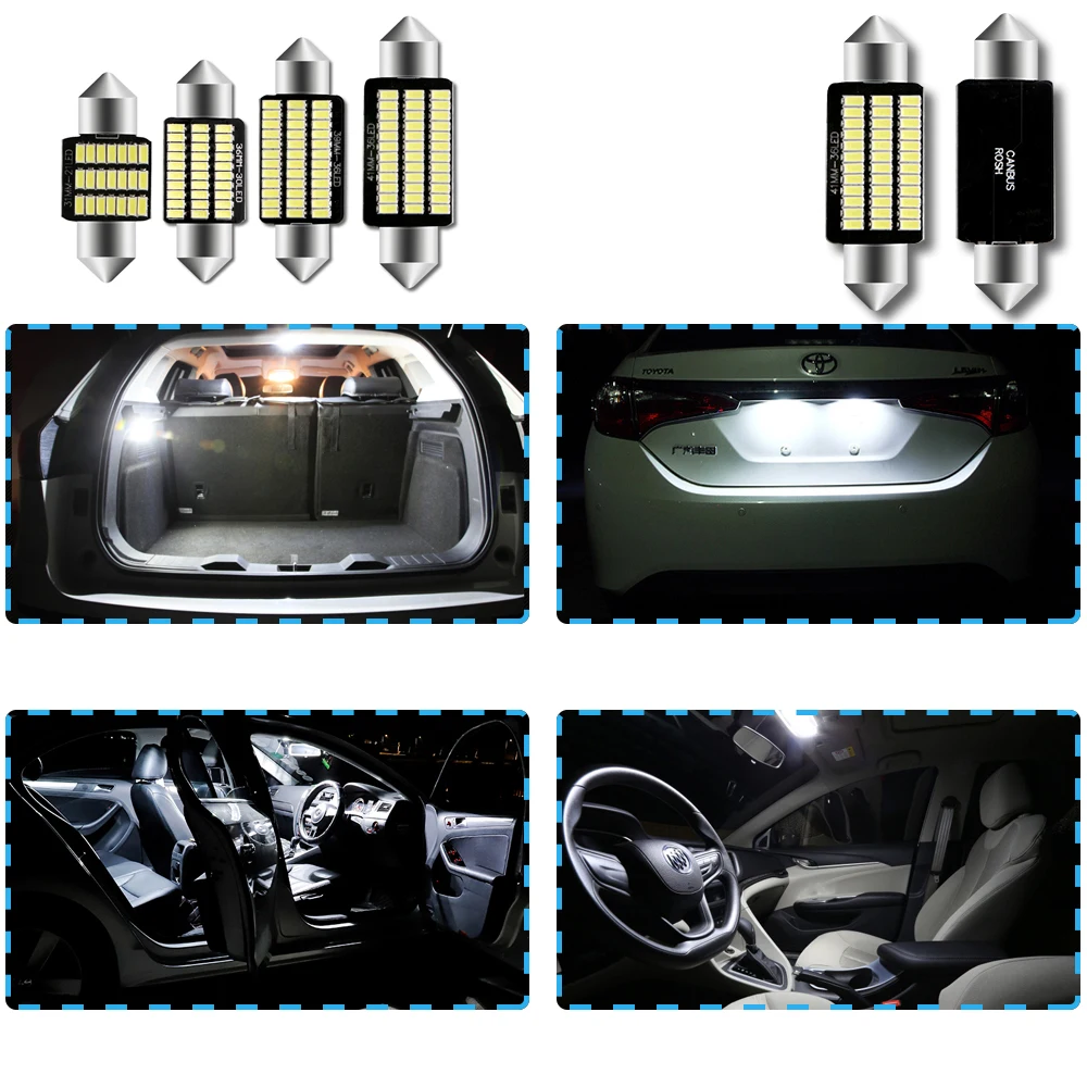 Led ���� Canbus ���� ���׸��� ��� ����Ʈ C10w C5w ���� �ڵ��� ���� 31mm 36mm 39mm 41mm ���� ���� 12V 8000K �� ����