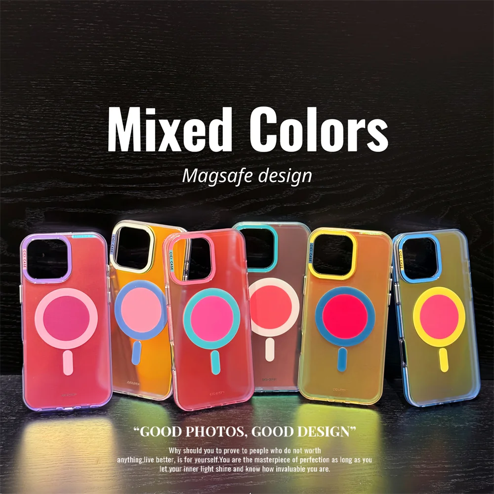 MagSafe Color Changing iPhone Case Mixed Colors Design