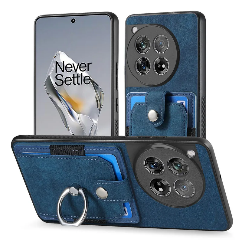 Luxury Magnetic Back Cover with Leather Card Holder