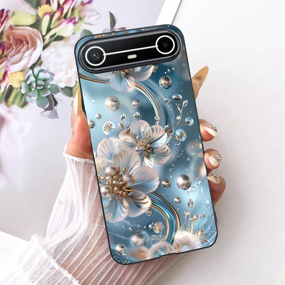 New Fashion Flower Bowknot Soft Silicone Protective Bumper Case - Slim Design