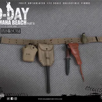 1/12 SoldierStory SSM004 미국 2 차 대전 액션 피규어용 허리 벨트 가방, 2 차 레인저 대대, 캡틴 리틀 밀리터리 액세서리, 6 인치
