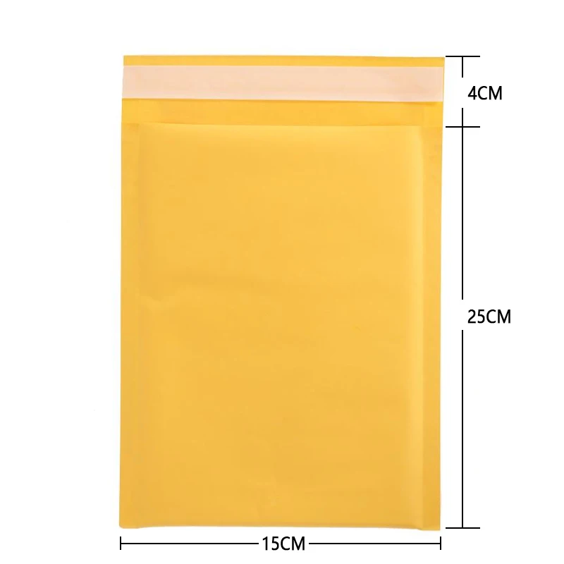 50PCS Kraft Paper Bubble Envelopes Bags Bubble Mailing Bag Mailers Padded Shipping Envelope Business Supplies Various Sizes