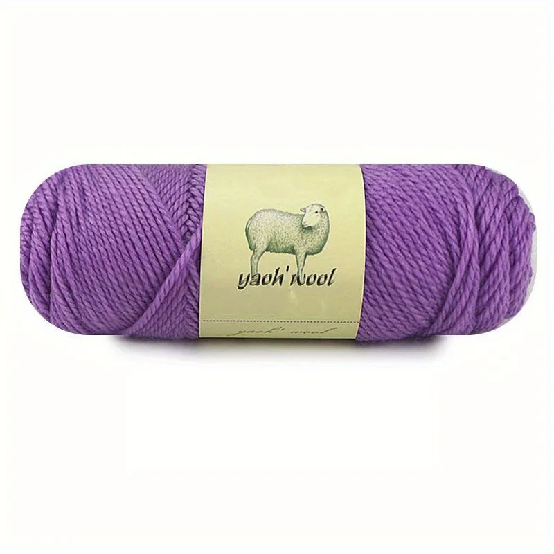 Luxurious Soft Blend Wool & Acrylic Yarn for Hand Knitting and Crochet - 100g Skein
