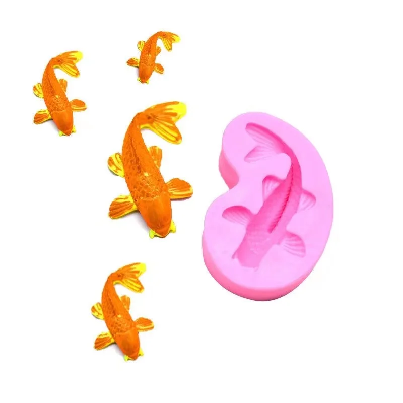 Silicone Molds Cake Decoration Goldfish Fish Silicone Mold Cake