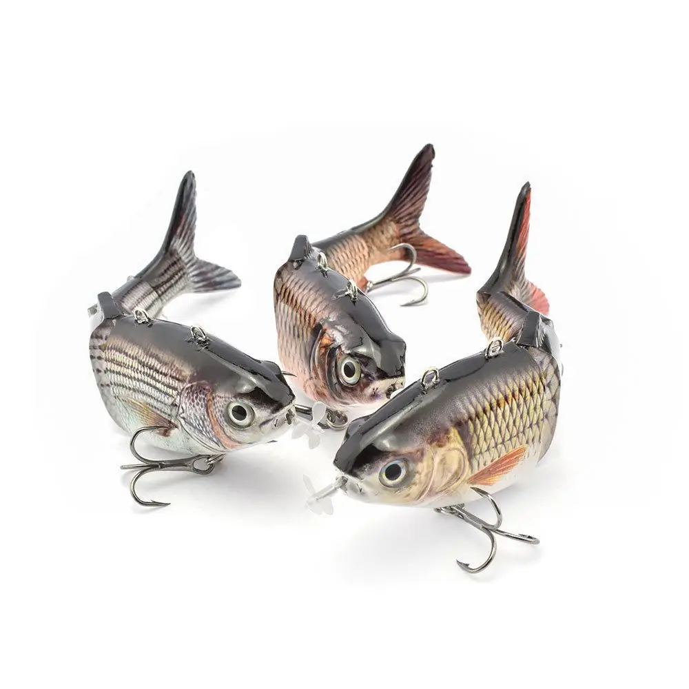 

USB Rechargeable Self Swimming Fishing Lures 13cm 42g Robotic Fishing Lure Smart Lure Automatic Electronic Fish Multi-joint Bait