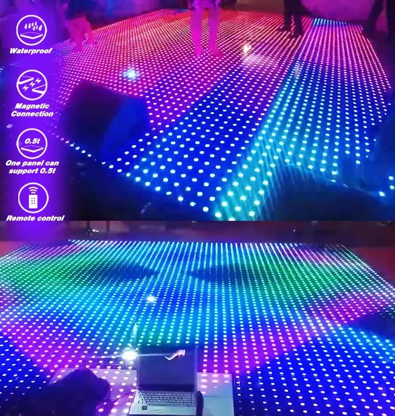 Led Video Dance Floor Disco Dj Lights Portable Waterproof Matrix Panel  Piste De Danse Lumineuse Led Digital Pixel Dance Floor - AliExpress