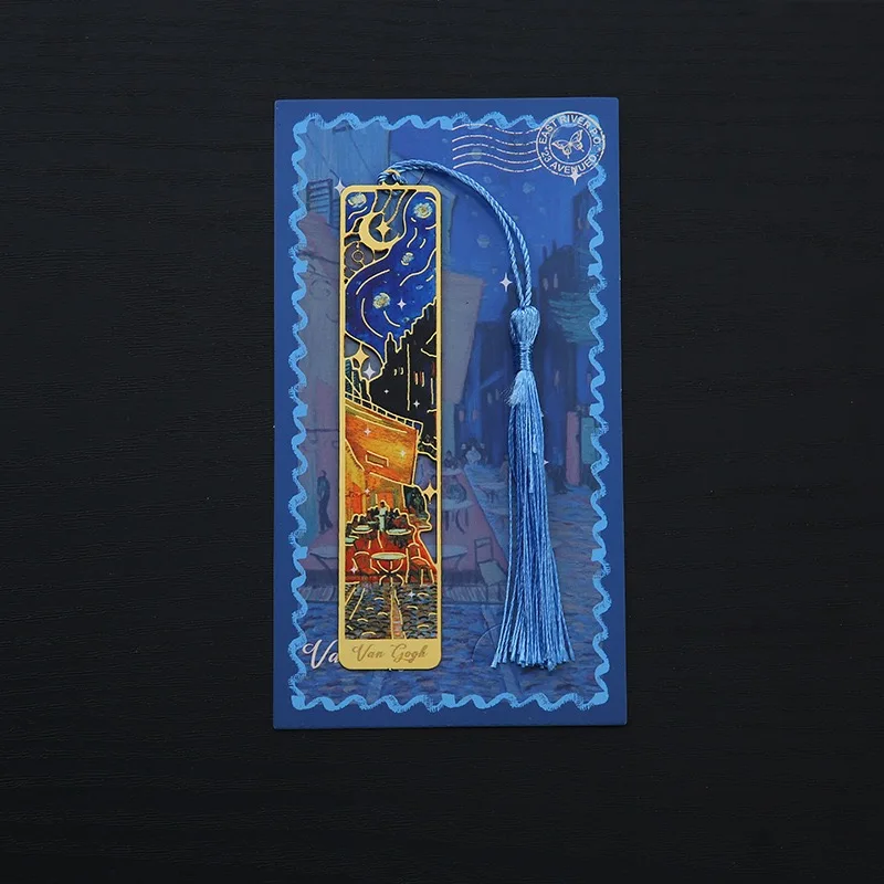 1개 레트로 꽃무늬 금속 책갈피, 속이 빈 브론징 책갈피, 태슬 포함, 북클럽 독자, 작가, 책 애호가, 학생용