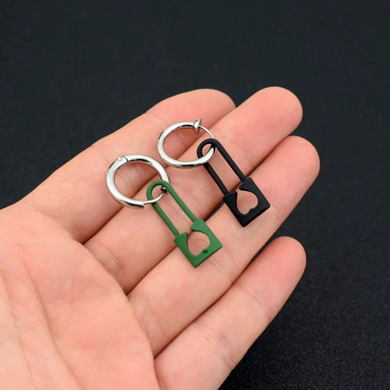 Stainless Steel Pendent Earrings Stainless Steel Ear Clips Earrings