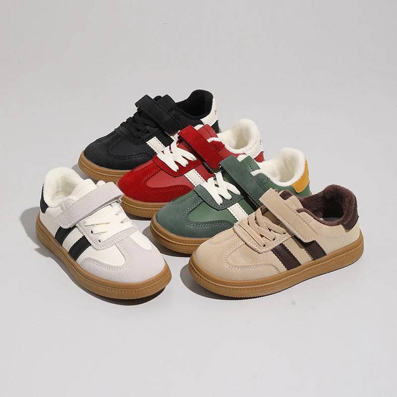 الأطفال أحذية رياضية كاجوال جديد أسود لينة أسفل الفتيات الفتيان أحذية تدريب ألمانية الخريف الشتاء موضة الأحمر الاطفال طفل حذاء كاجوال