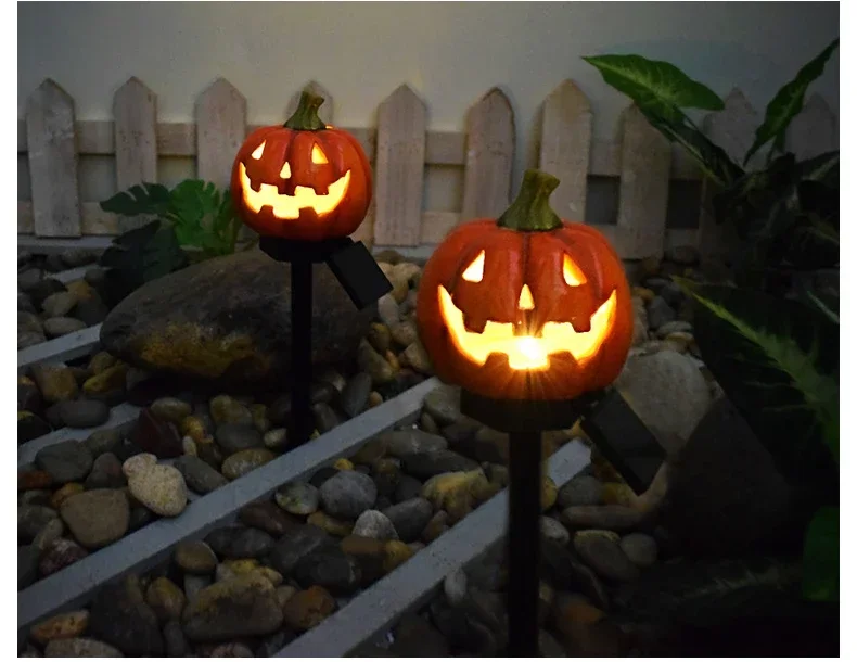 Pumpkin Solar Yard Light
