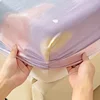 Brushed Fitted Sheet Elastic Bedsheet for Home Breathable Bed Linen sabanas para cama Simple Style Bed Covers (No Pillowcase) 4