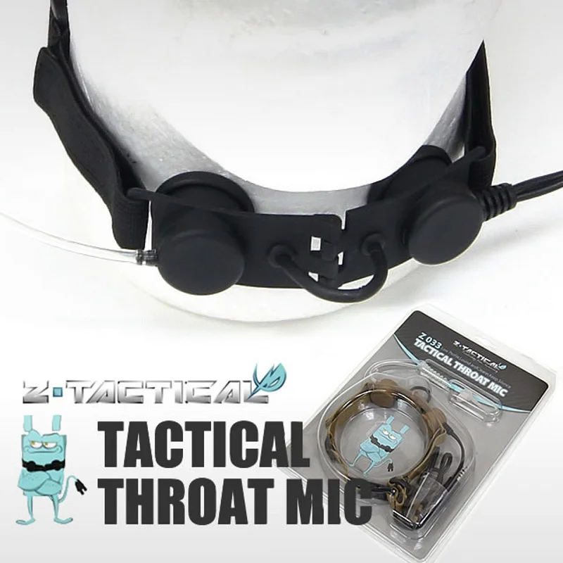 

Z Tactical Throat Mic Softair Military Ztac Airsoft Mirophone Adapter Headset Z033 Ear Protection Shooting Radio