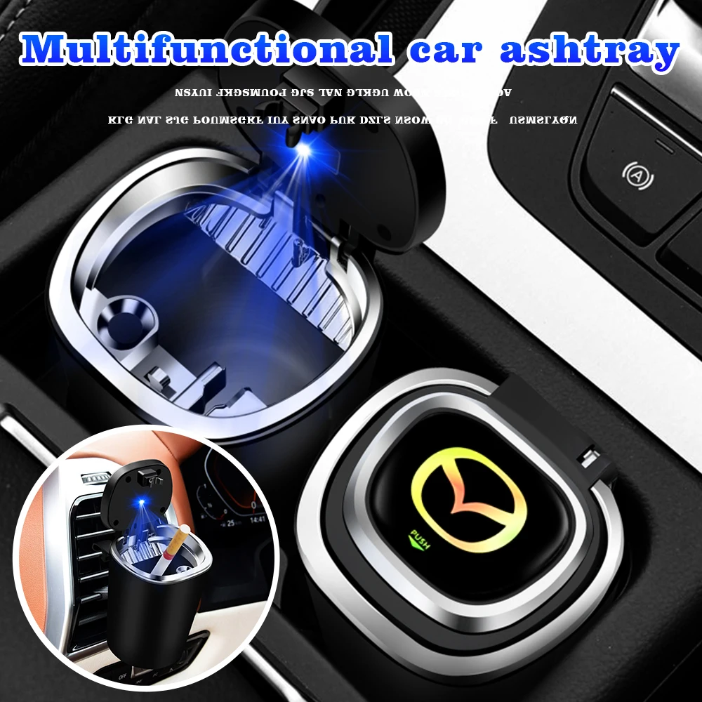 

Car Ashtray For Mazda Atenza With LED Light Soot Storage Cup Car Interior Decoration Axela CX5 CX4 Car Interior Decoration