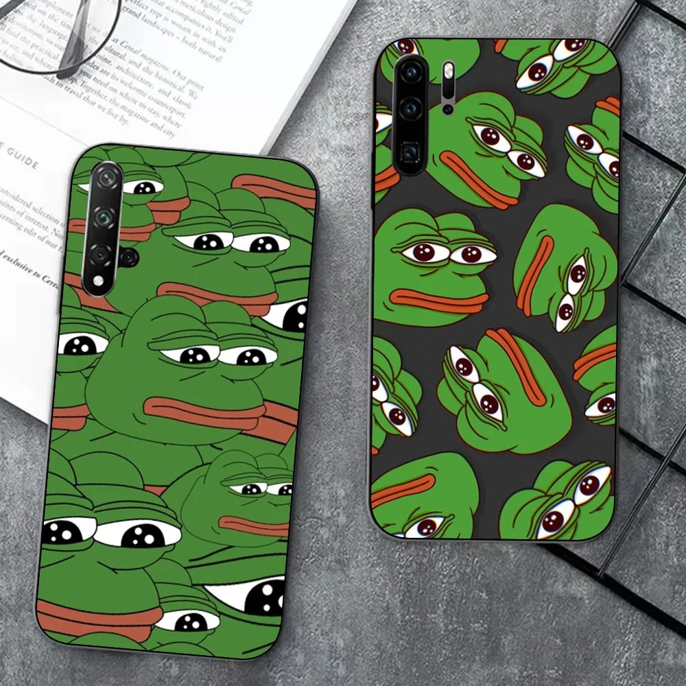 Cute Rane Party Sad Pepe Custodia Per Telefono Per Huawei P 8 9 10 20 30 40 50 Pro Lite Psmart Honor 10 Lite 70 Mate 20Lite