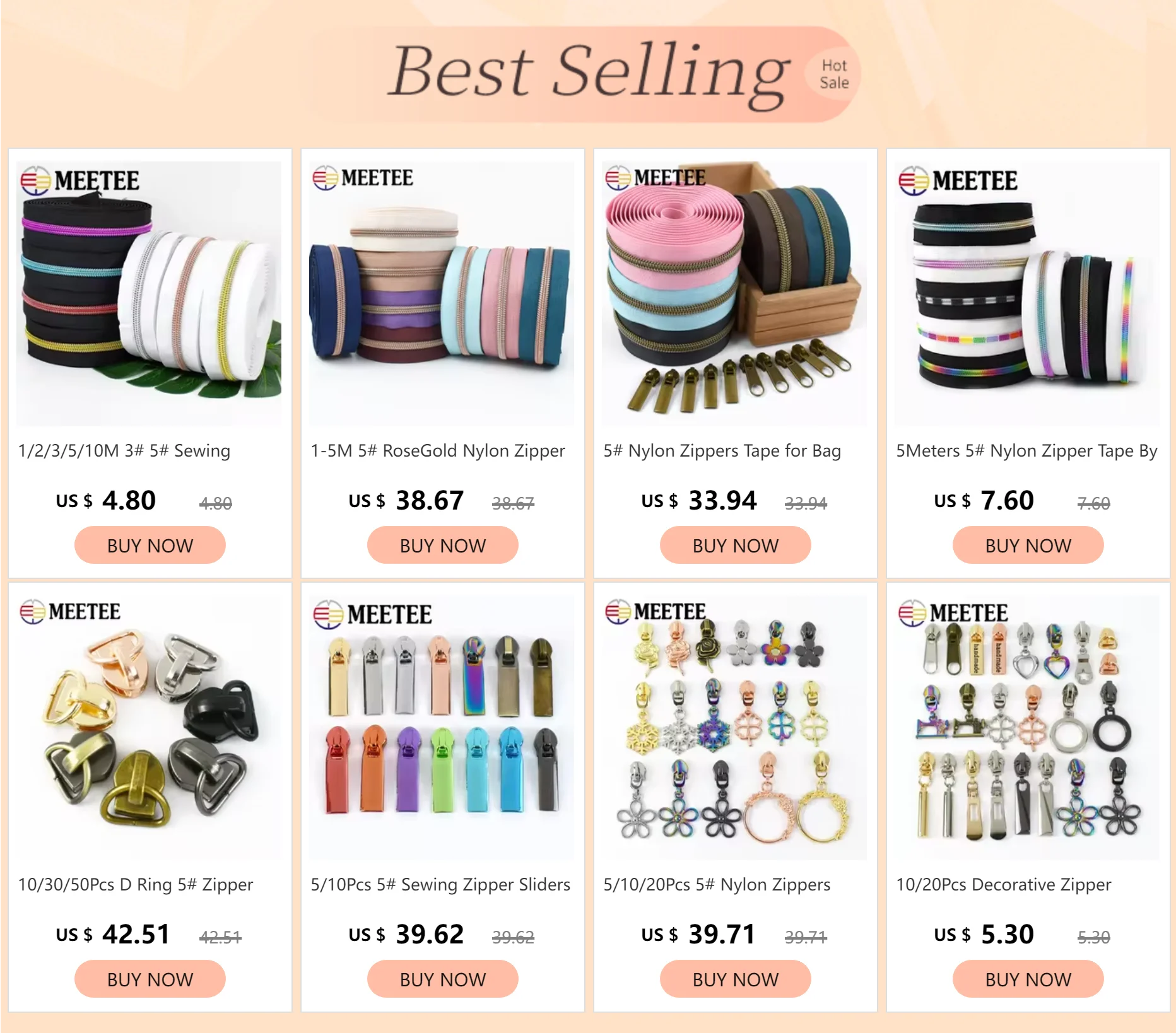 Description Picture 3 of item10/30Pcs 3# 5# Zipper Pulls for Nylon Zipper Tapes Heart Zipper Sliders for Sewing Zips Head DIY Repair Kits Bag Accessories