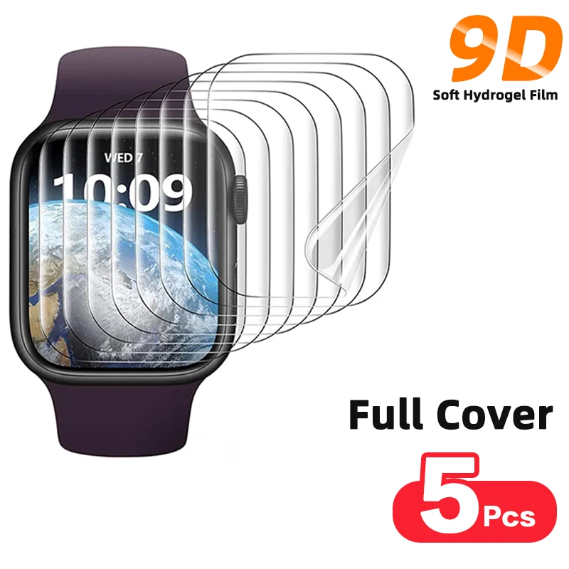 Smart Watch Hydrogel 3D Screen Protector Guard Film Per Apple S8 Se Watch 41Mm 45Mm Tpu Full Curved Cover Screen Protector