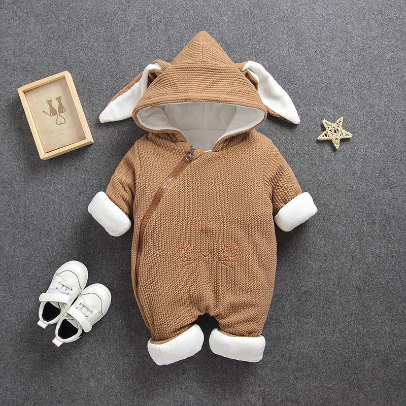 Baby costume rompers kids Clothes Autumn Winter Boy Overall Girl Jumpsuit Garment Thick Warm Comfortable Pure Cotton jacket coat
