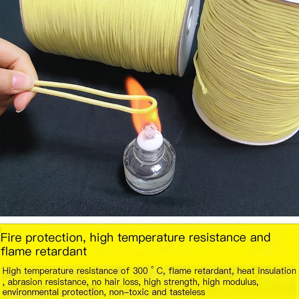 

High temperature resistant fire rope flame retardant rope high strength aramid rope anti-scalding heat insulation rope