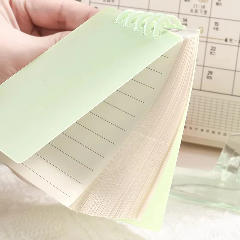 80 Sheets A7 Loose Leaf Notebook, Horizontal Line Inner Page Binder Notepad for Daily Note Taking School Office Stationery - 3
