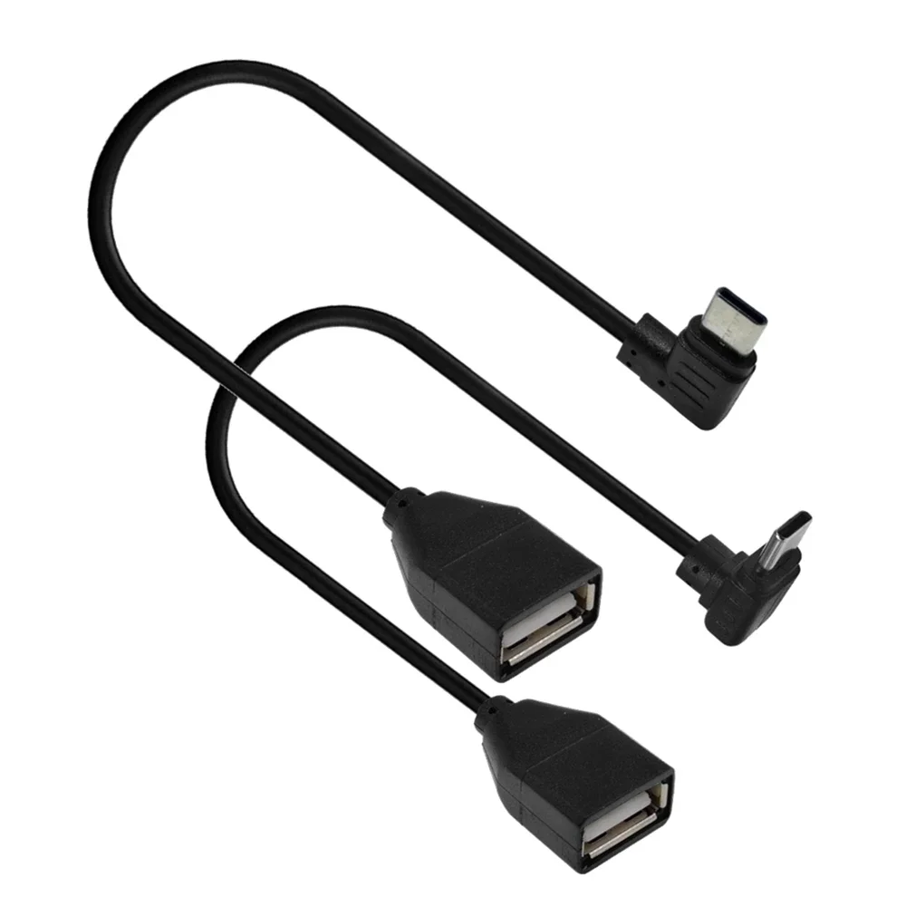 

USB-C USB 3.1 C-type male to female USB 2.0, otg data cable, 90° angle, left/right/up/down/, 0.25 meters