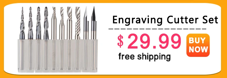 Dreaique 7 teile/satz 6mm Schaft Vollhartmetall-fräser Ätherisches Kit Schaftfräser Set CNC Gravur Bits Fräser Holzarbeit set – Detail 2
