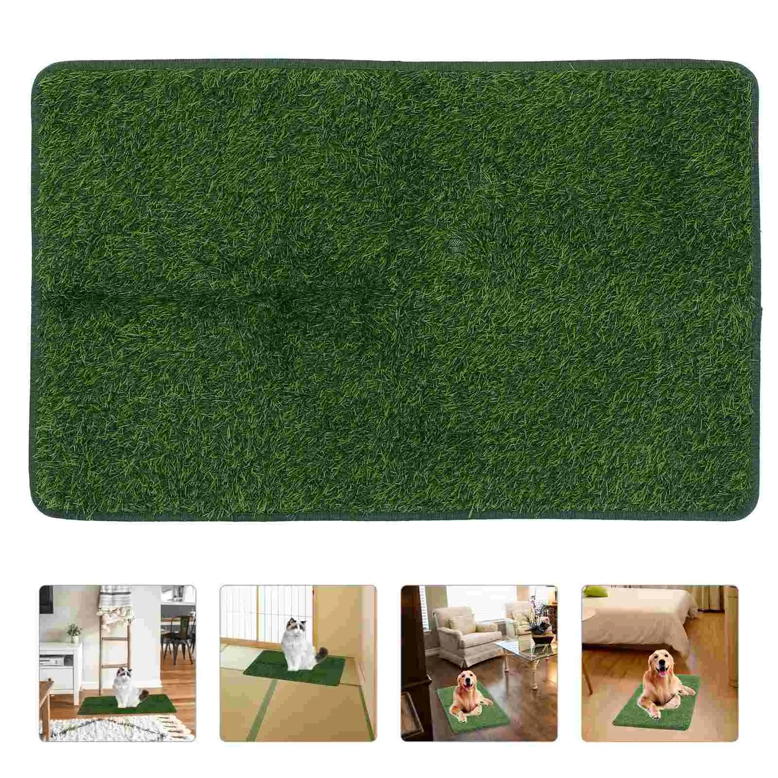 

Popetpop Turf Grass Dog Pad Washable Pet Pee Pads Artificial Patch Potty Training Mat Reusable Incontinence Bed Absorbing Pets
