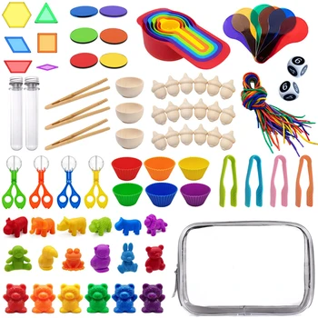 Kids Montessori Parish Sensory Toys Light Table Accessories Fine Motor Training Sorting Game Open Ended Early Educational Toys 1