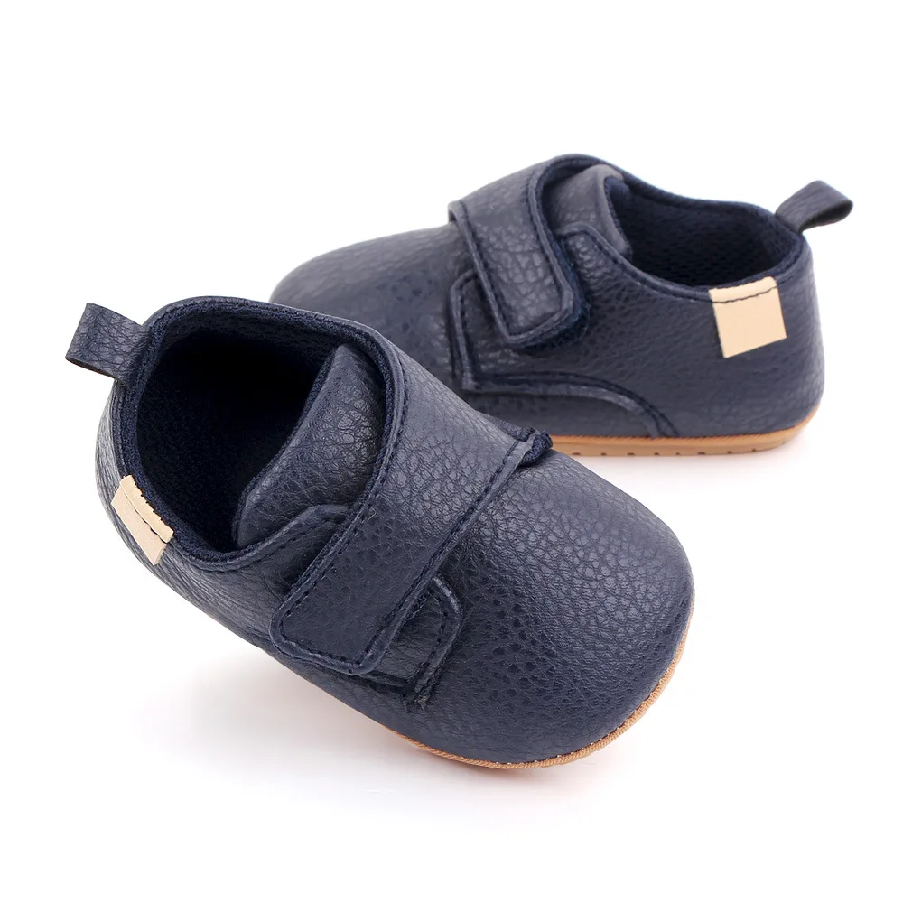 Newborn Baby Shoes Baby Boy Girl Shoes Classic Leather Rubber Sole Anti-slip Toddler First Walkers Infant Girl Shoes Moccasins 3