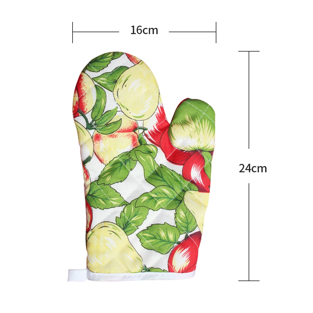 Silicone Oven Gloves Kitchen Gloves Cotton Pot Holders One Piece Anti-scalding Oven Gloves Kitchen Cooking Pot Holder
