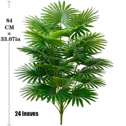 Large Potted Tropical Palm Tree - Nordic Style Green Faux Plant for Home and Garden Decor (85cm)