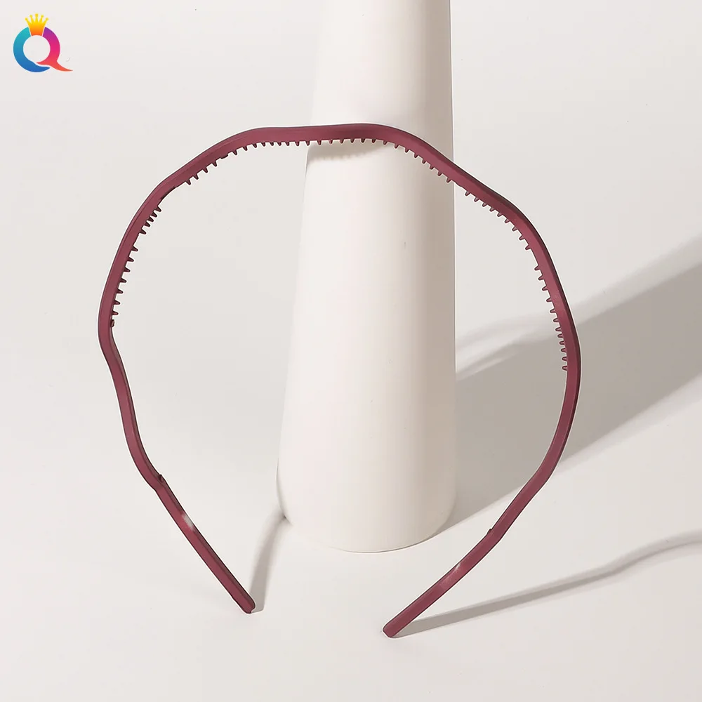 4mm Wide Thin Plastic Plain Headband for Women Girls Matte Hair Bands Teeth Comb DIY Skinny Hair Hoop Sport Hair Accessories