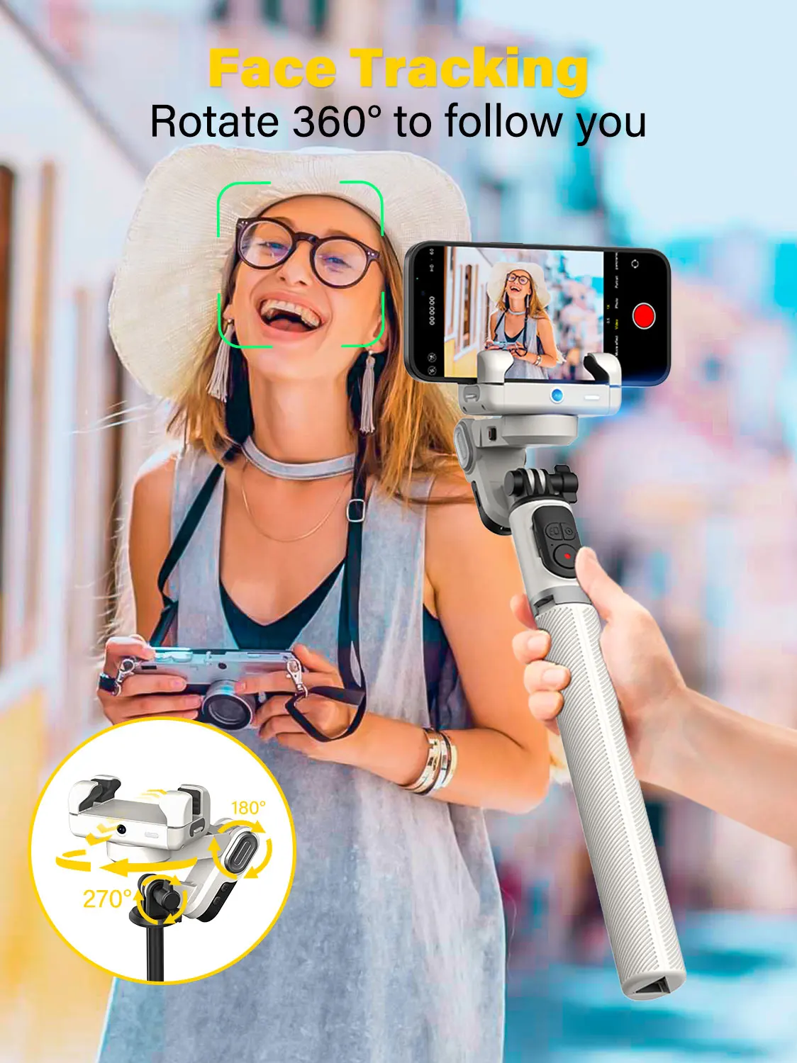 自撮り棒 UOPLAY2 smart phone gimbal Stabilise smartphone video with the AiBird Uoplay Gimbal