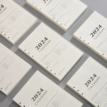 A5 일정 데일리 플래너, 영어 2024 플래너, 영어 노트, 데일리 할 일 목록, 느슨한 잎 문구