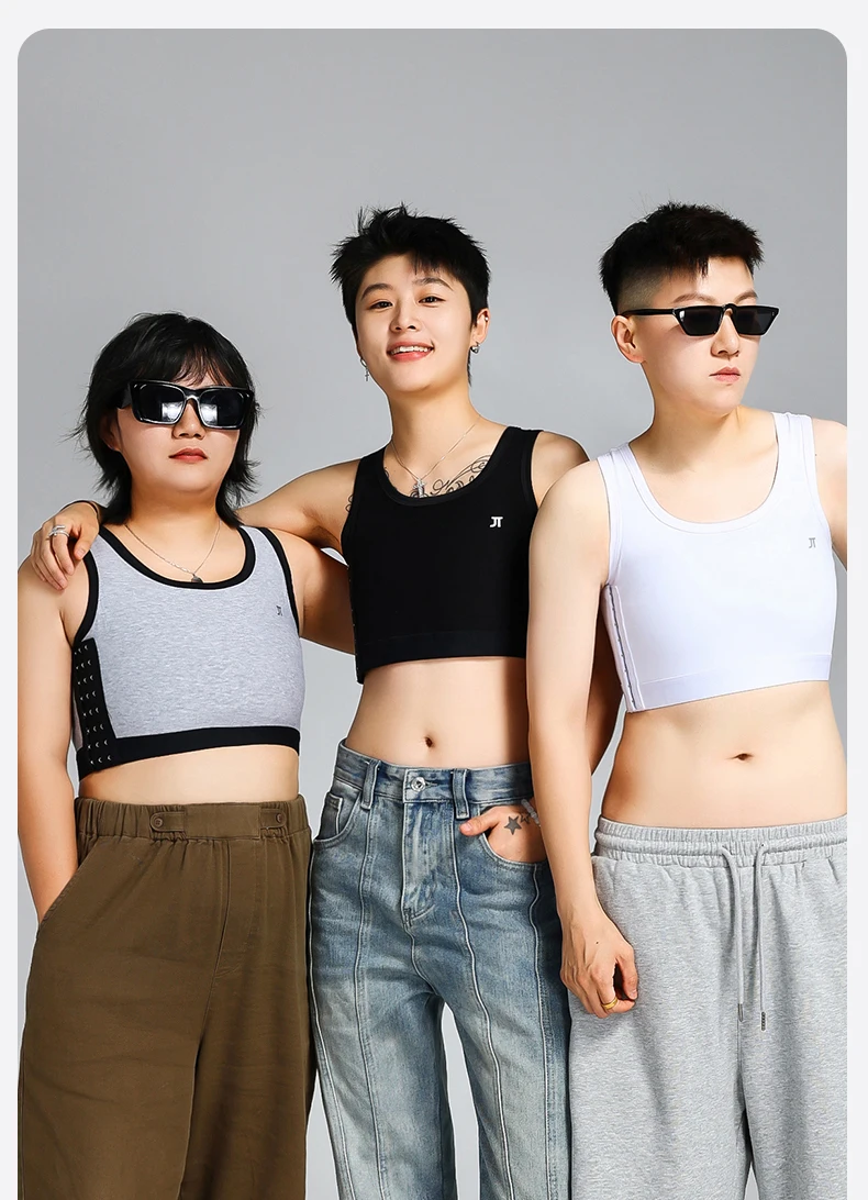 Chest Binder Adjustable Binder Chest Flat Breast Binder Side Buckle Sports Tansgender Tomboy Top S-6XL