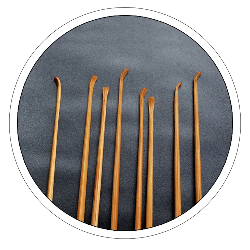 1PCS Bamboo Spoon Ear Pick Tool Polishing Round Bamboo Handle Ear Cleaner Ear Clearner Tools 5