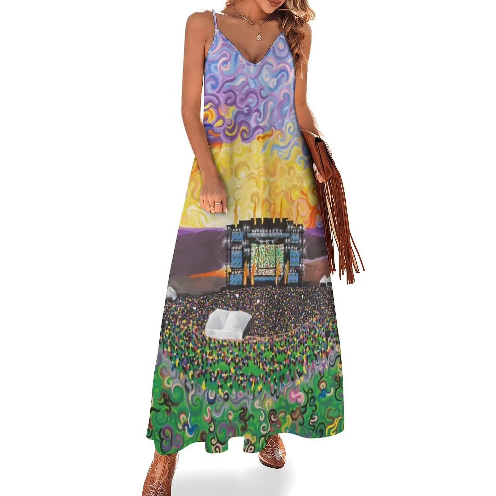 

Gorge Amphitheater Sleeveless Dress dress summer Long dress woman luxury dresses clothes